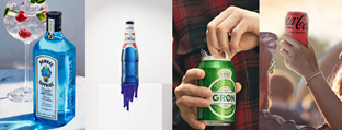 bombay, blanc, tuborg og cola produkter